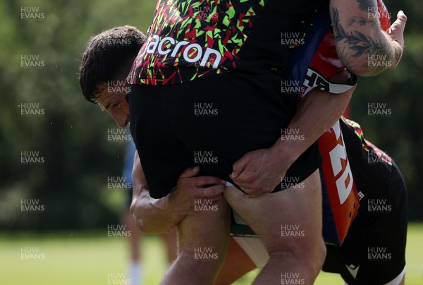 230626 - Wales Rugby Training ahead of their game against the Barbarians on the weekend - Ellis Bevan during training
