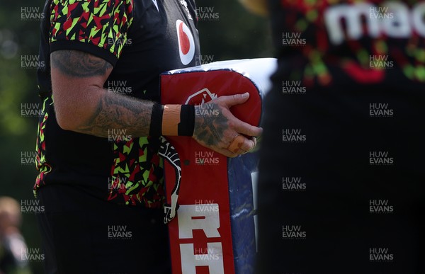 230626 - Wales Rugby Training ahead of their game against the Barbarians on the weekend - Sam Wainwright during training