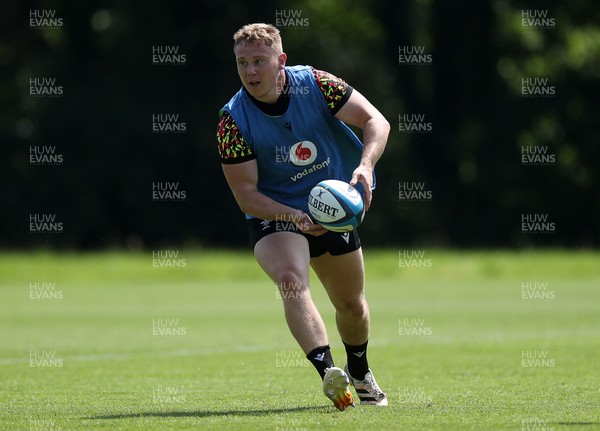 230626 - Wales Rugby Training ahead of their game against the Barbarians on the weekend - Sam Costelow during training