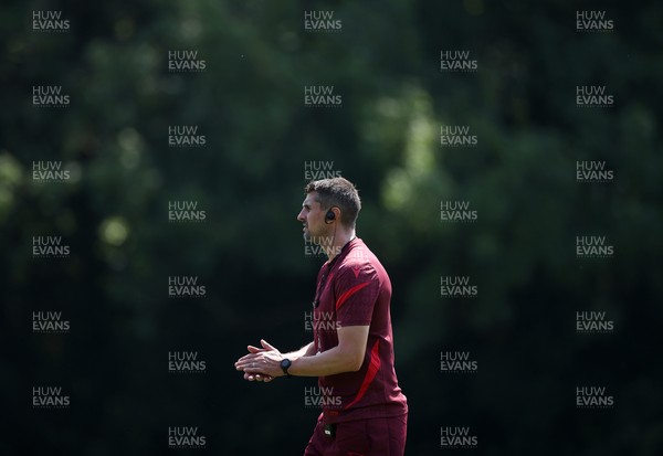 230626 - Wales Rugby Training ahead of their game against the Barbarians on the weekend - Defence Coach Peter Murchie