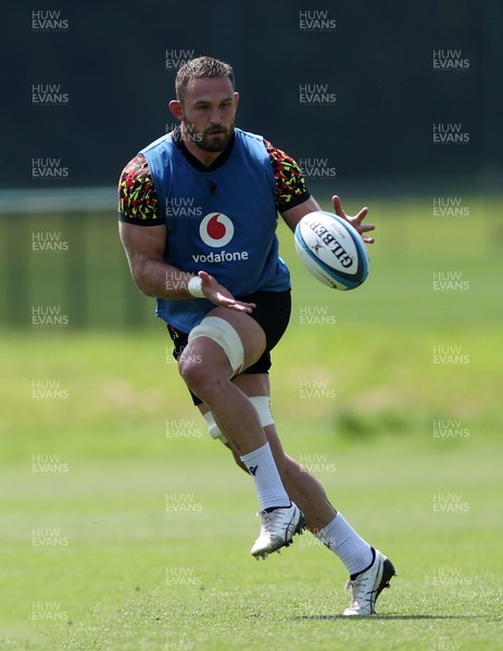 230626 - Wales Rugby Training ahead of their game against the Barbarians on the weekend - Harrison Keddie during training