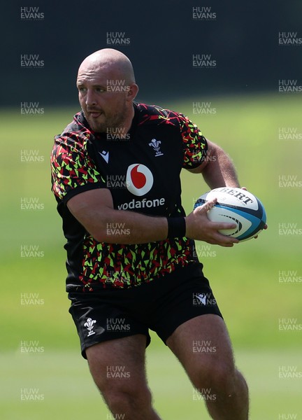 230626 - Wales Rugby Training ahead of their game against the Barbarians on the weekend - Dillon Lewis during training