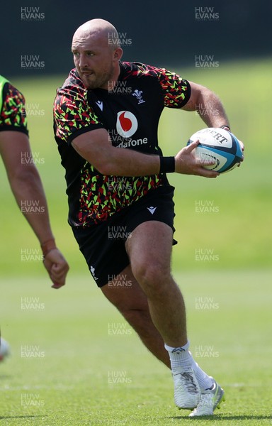 230626 - Wales Rugby Training ahead of their game against the Barbarians on the weekend - Dillon Lewis during training
