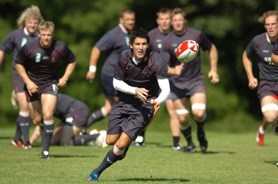 23.08.07 - Wales Rugby Training - James Hook in action during training 