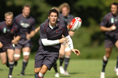 23.08.07 - Wales Rugby Training - James Hook in action during training 