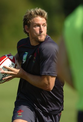 23.08.07 - Wales Rugby Training - Jamie Robinson in action during training 