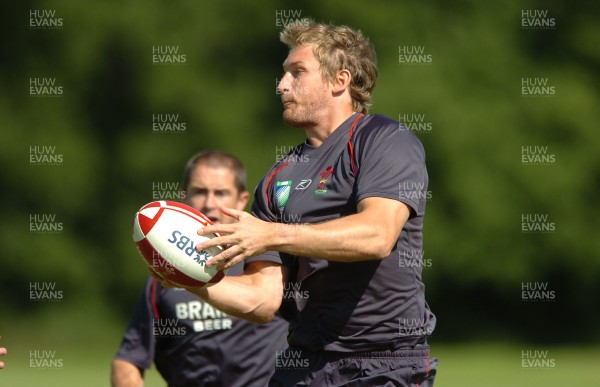 23.08.07 - Wales Rugby Training - Jamie Robinson in action during training 