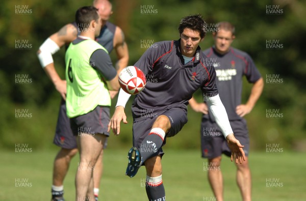 23.08.07 - Wales Rugby Training - James Hook in action during training 