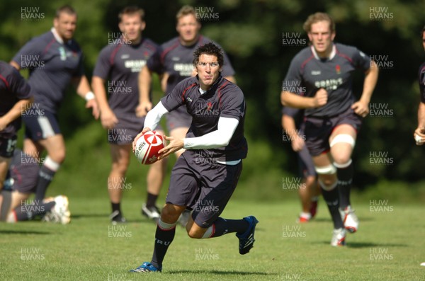 23.08.07 - Wales Rugby Training - James Hook in action during training 