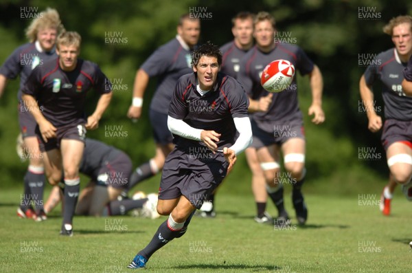 23.08.07 - Wales Rugby Training - James Hook in action during training 