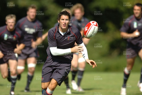 23.08.07 - Wales Rugby Training - James Hook in action during training 
