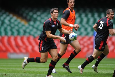 23.08.11 - Wales Rugby Training - James Hook during training. 