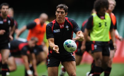 23.08.11 - Wales Rugby Training - James Hook during training. 