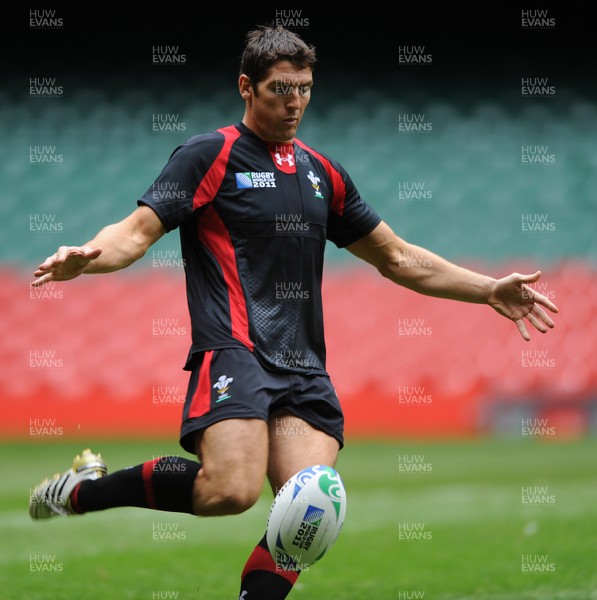 23.08.11 - Wales Rugby Training - James Hook during training. 