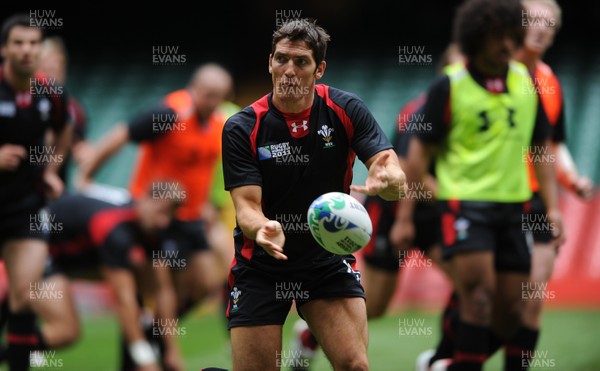 23.08.11 - Wales Rugby Training - James Hook during training. 