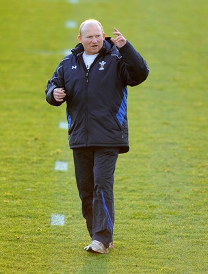 23.11.10 - Wales Rugby Training - Wales kicking coach Neil Jenkins during training. 