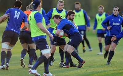 23.11.10 - Wales Rugby Training - Matthew Rees during training. 