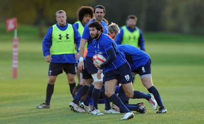 23.11.10 - Wales Rugby Training - Mike Phillips during training. 