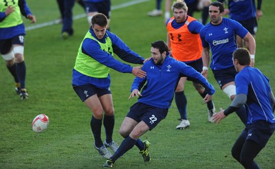 23.11.10 - Wales Rugby Training - Stephen Jones during training. 