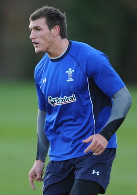 23.11.10 - Wales Rugby Training - Tom James during training. 