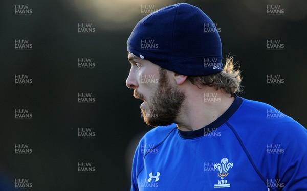 23.11.10 - Wales Rugby Training - Alun Wyn Jones during training. 