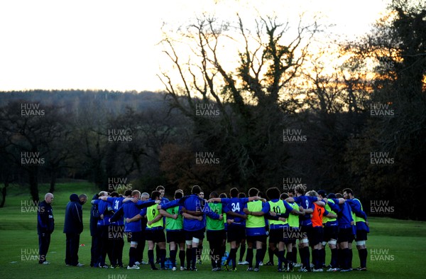 23.11.10 - Wales Rugby Training - Wales team huddle during training. 