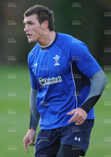 23.11.10 - Wales Rugby Training - Tom James during training. 