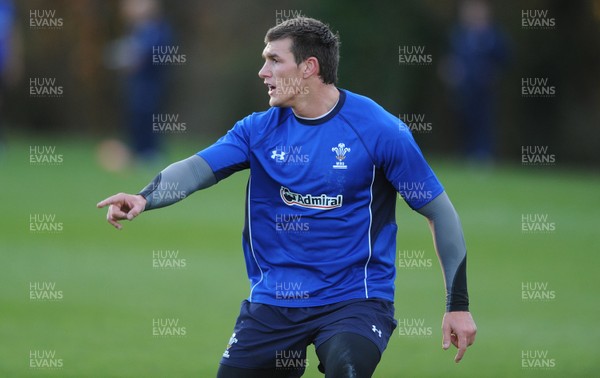 23.11.10 - Wales Rugby Training - Tom James during training. 