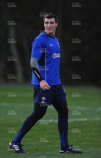 23.11.10 - Wales Rugby Training - Tom James during training. 