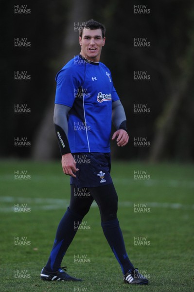 23.11.10 - Wales Rugby Training - Tom James during training. 