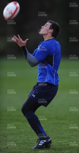 23.11.10 - Wales Rugby Training - Tom James during training. 