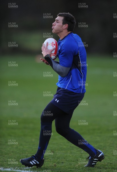 23.11.10 - Wales Rugby Training - Tom James during training. 