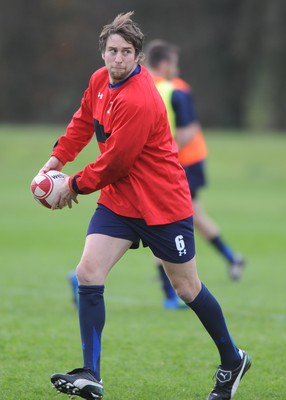 23.11.11 - Wales Rugby Training - Ryan Jones during training. 