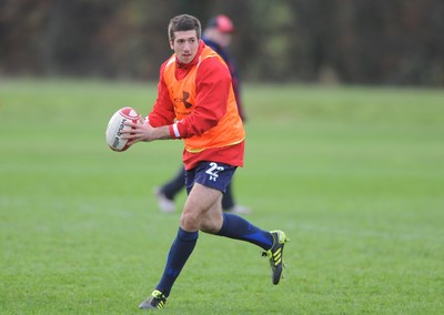 23.11.11 - Wales Rugby Training - Justin Tipuric during training. 