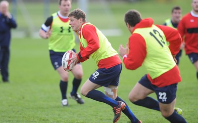23.11.11 - Wales Rugby Training - Rhys Priestland during training. 