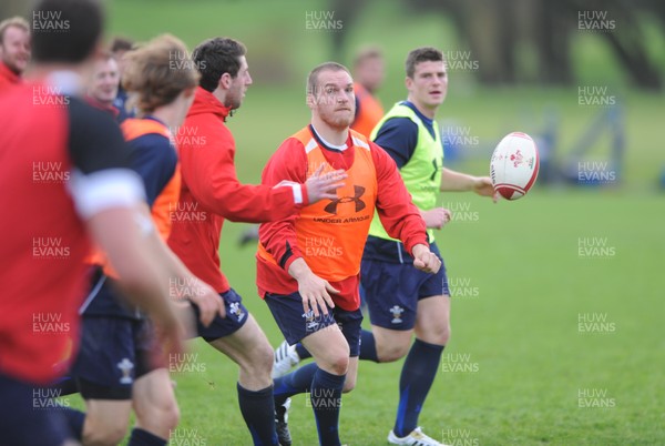 23.11.11 - Wales Rugby Training - Gethin Jenkins during training. 