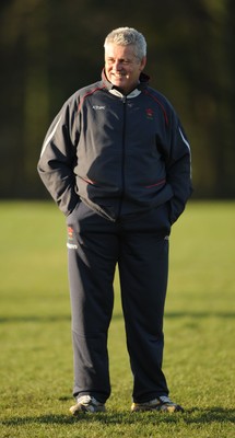 24.01.08 - Wales Rugby Training- Wales Coach, Warren Gatland during training 