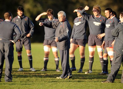 24.01.08 - Wales Rugby Training- Wales Coach, Warren Gatland during training 