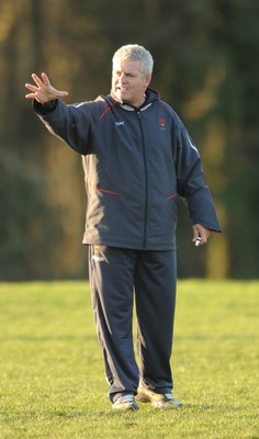 24.01.08 - Wales Rugby Training- Wales Coach, Warren Gatland during training 