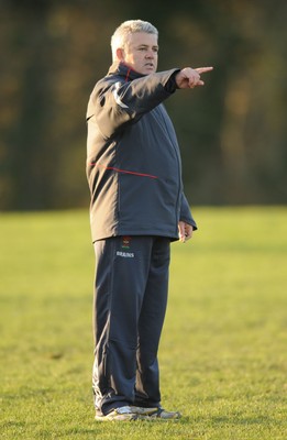 24.01.08 - Wales Rugby Training- Wales Coach, Warren Gatland during training 