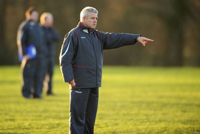 24.01.08 - Wales Rugby Training- Wales Coach, Warren Gatland during training 