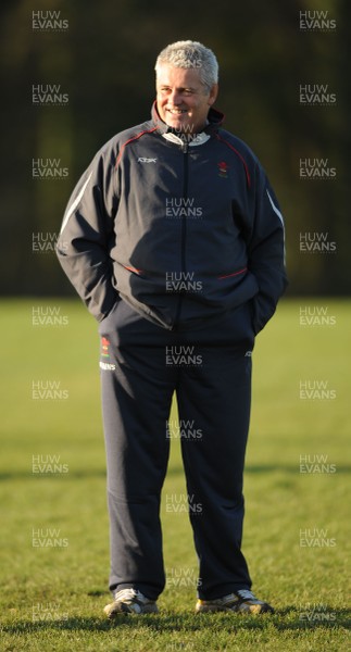 24.01.08 - Wales Rugby Training- Wales Coach, Warren Gatland during training 