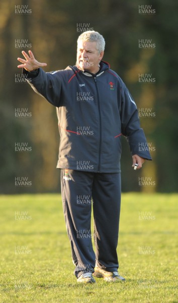 24.01.08 - Wales Rugby Training- Wales Coach, Warren Gatland during training 