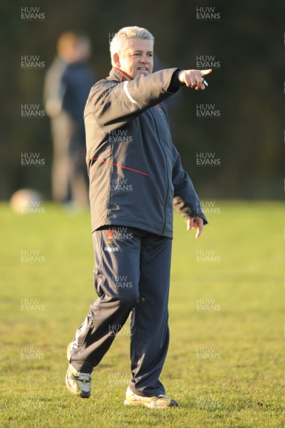 24.01.08 - Wales Rugby Training- Wales Coach, Warren Gatland during training 