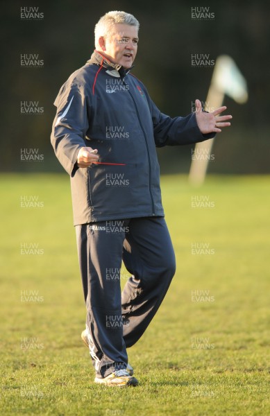 24.01.08 - Wales Rugby Training- Wales Coach, Warren Gatland during training 