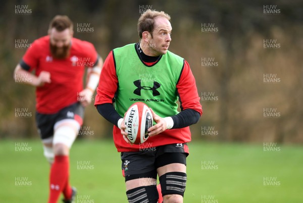 240120 - Wales Rugby Training - Alun Wyn Jones during training