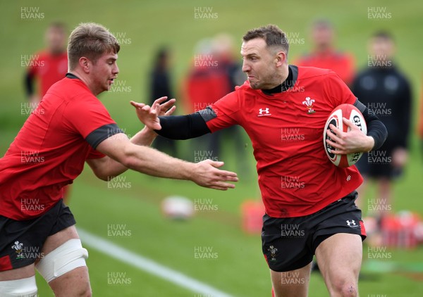 240120 - Wales Rugby Training - Hadleigh Parkes during training