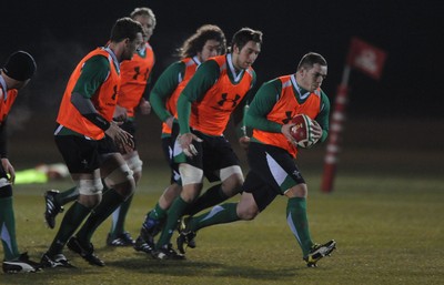 24.02.10 - Wales Rugby Training - Paul James during a night training session in preparation for Wales Friday night match against France. 