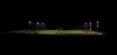22.02.10 - Wales Rugby Training - Wales players train at night in preparation for their Friday night match with France . 