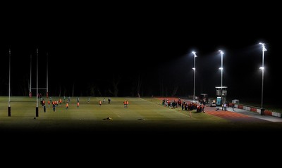 22.02.10 - Wales Rugby Training - Wales players train at night in preparation for their Friday night match with France . 